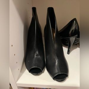 Christian Siriano Black Leather Heels 8.5 US